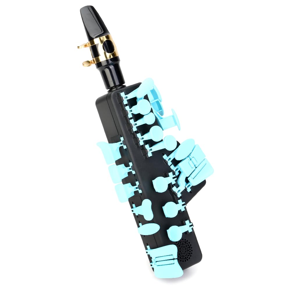Travel Sax 2 (Black) – Compact Digital Saxophone for Silent Practice Anywhere | Lightweight Electronic Sax with Real Alto Mouthpiece, Built-in Speaker, Bluetooth MIDI/Audio, USB-C, 70+ Internal