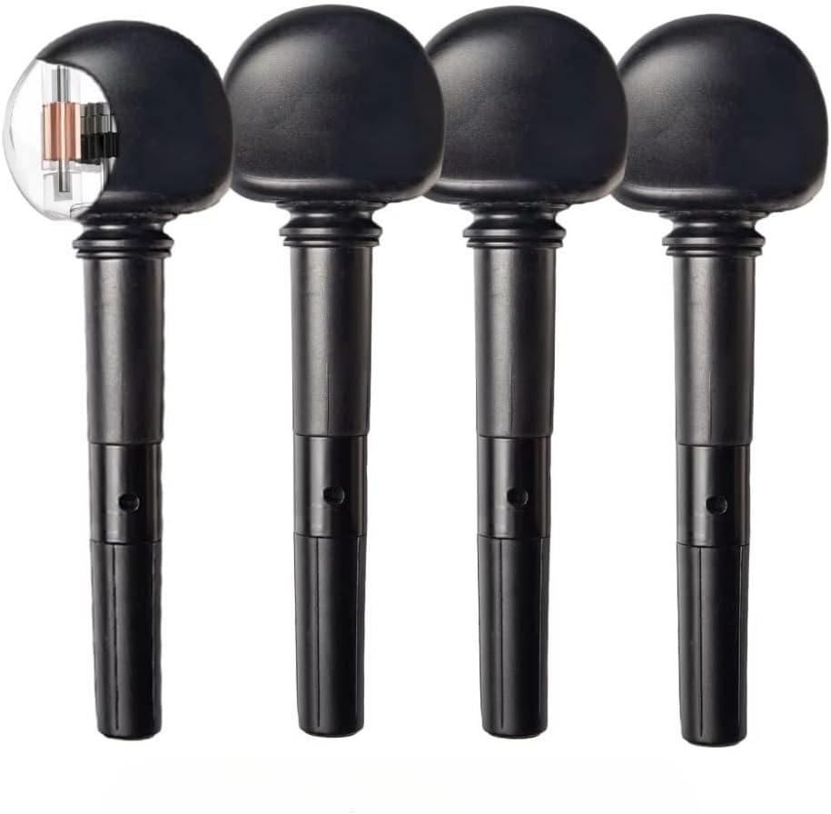 Geared Cello Peg Set Finetune Machine Heads for 4/4 & 3/4 Acoustic or Electric Cello – Smooth Tuning Pegs with Precision Gear Fit for Pegbox Installation, Stable Pitch Control, Luthier Upgrade Parts