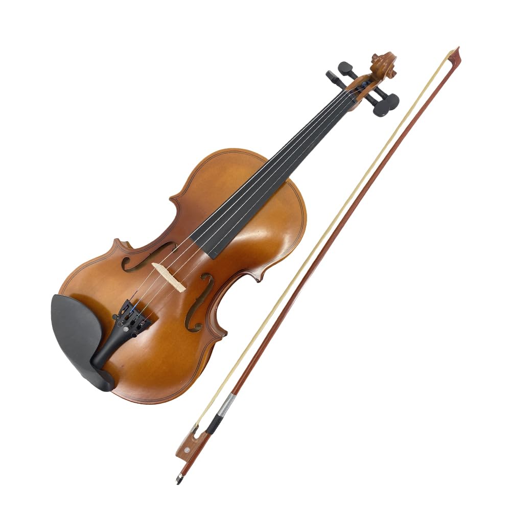 4/4 Violin Kit for Beginners - Perfect for School Orchestra & Daily Practice, Solidwood Maple/Basswood Construction, Matte Black Finish, Hard Case & All Accessories Included