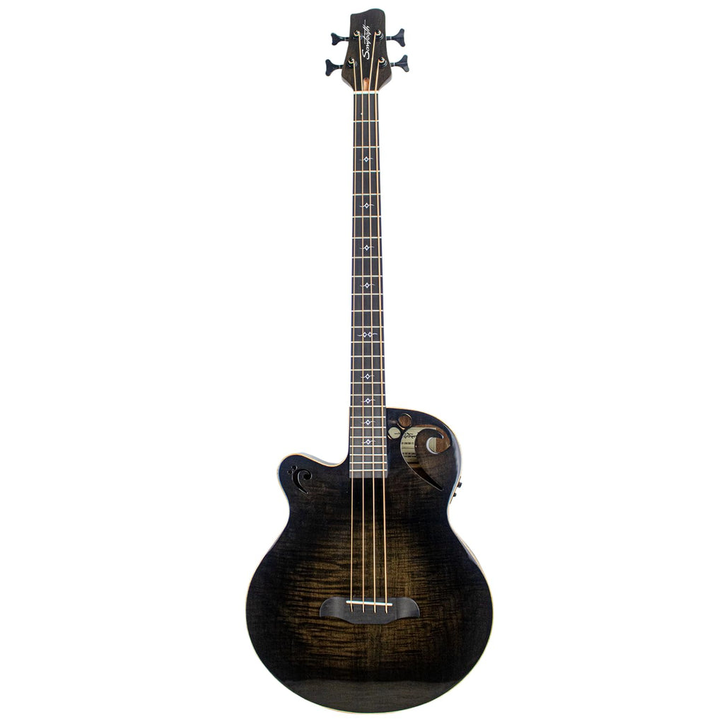 Sawtooth Rudy Sarzo Signature Acoustic-Electric Bass Guitar (Black., Left-Handed)