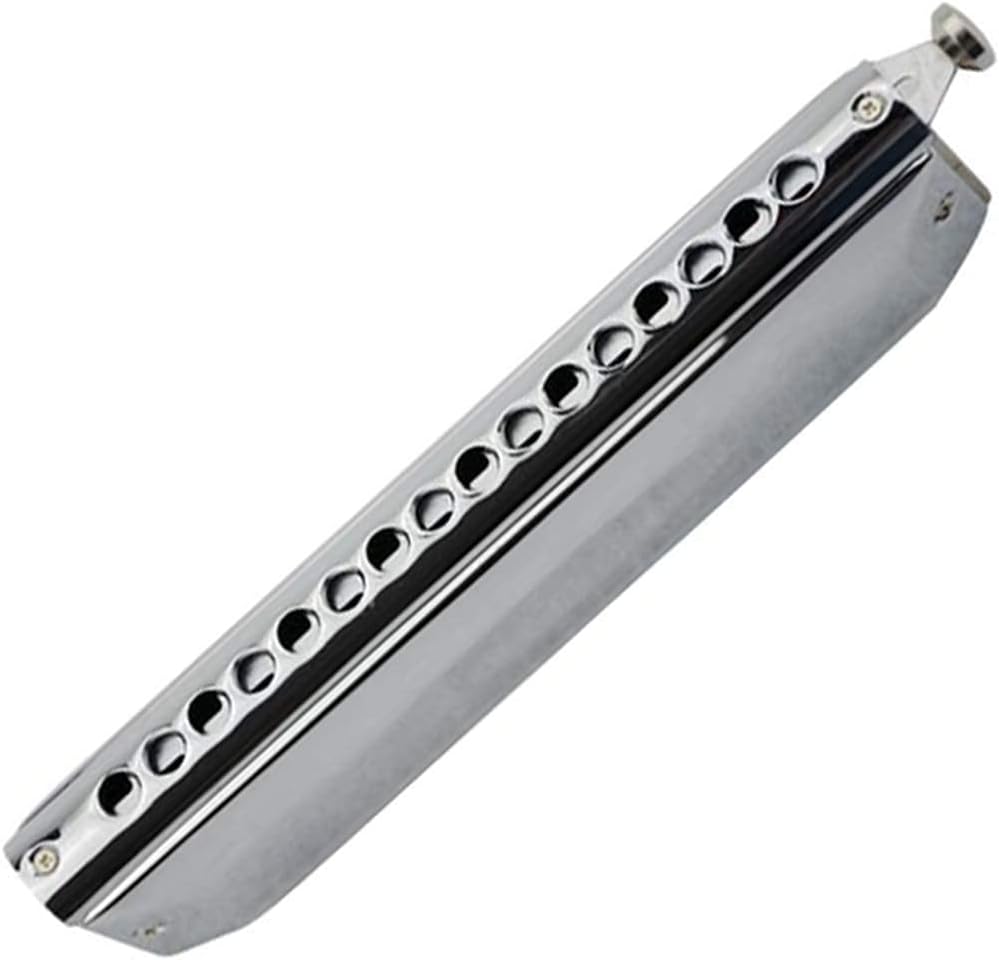 Chromatic Harmonica 16 Holes 64 Tone Mouth Organ Instrumentos Key C Professional Musical Instruments T1664 (Black Abs Comb Key C)