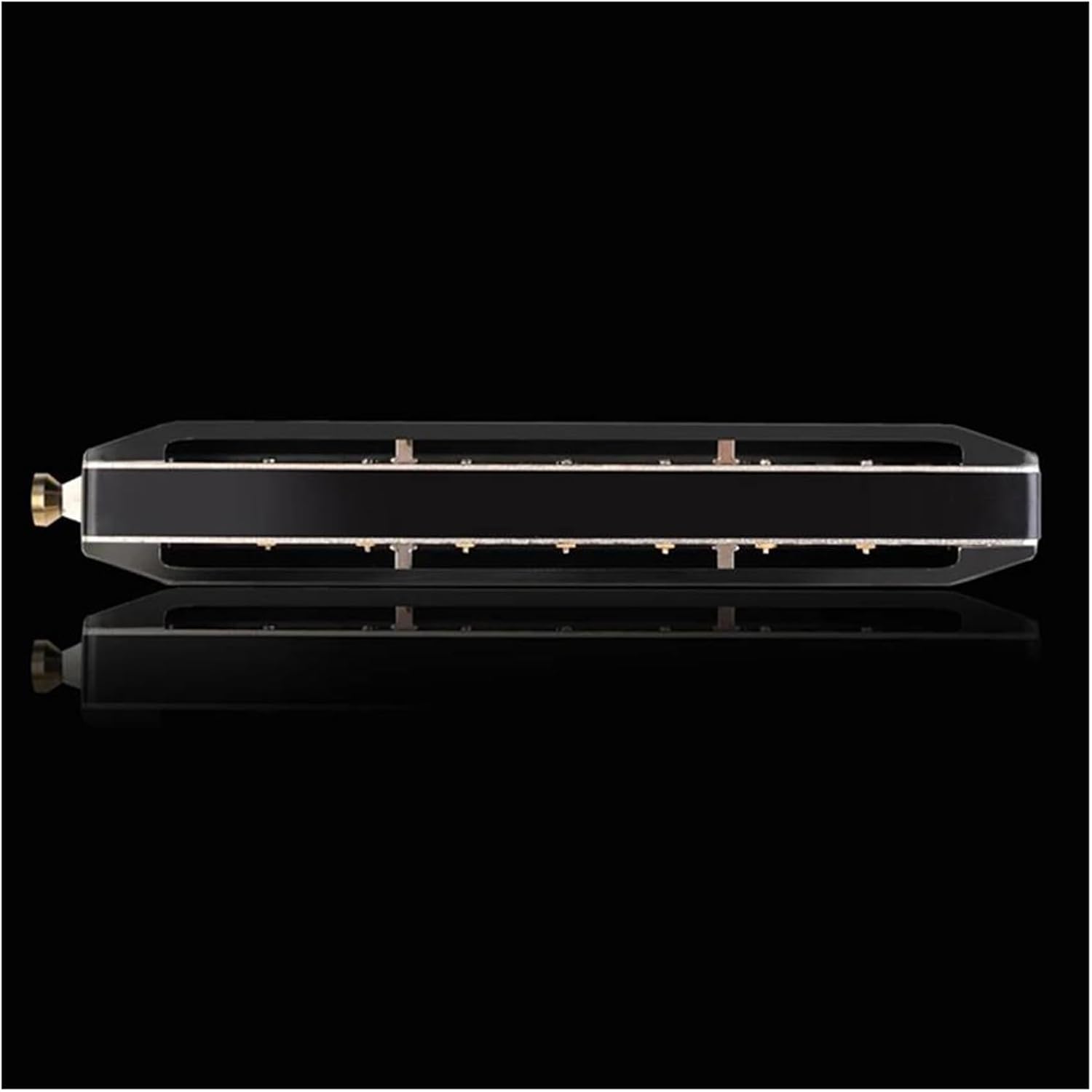 Chromatic Harmonica 16 Holes/64 Tones Mouth Organ Professional Wind Musical Instrument Black Harmonica Professional