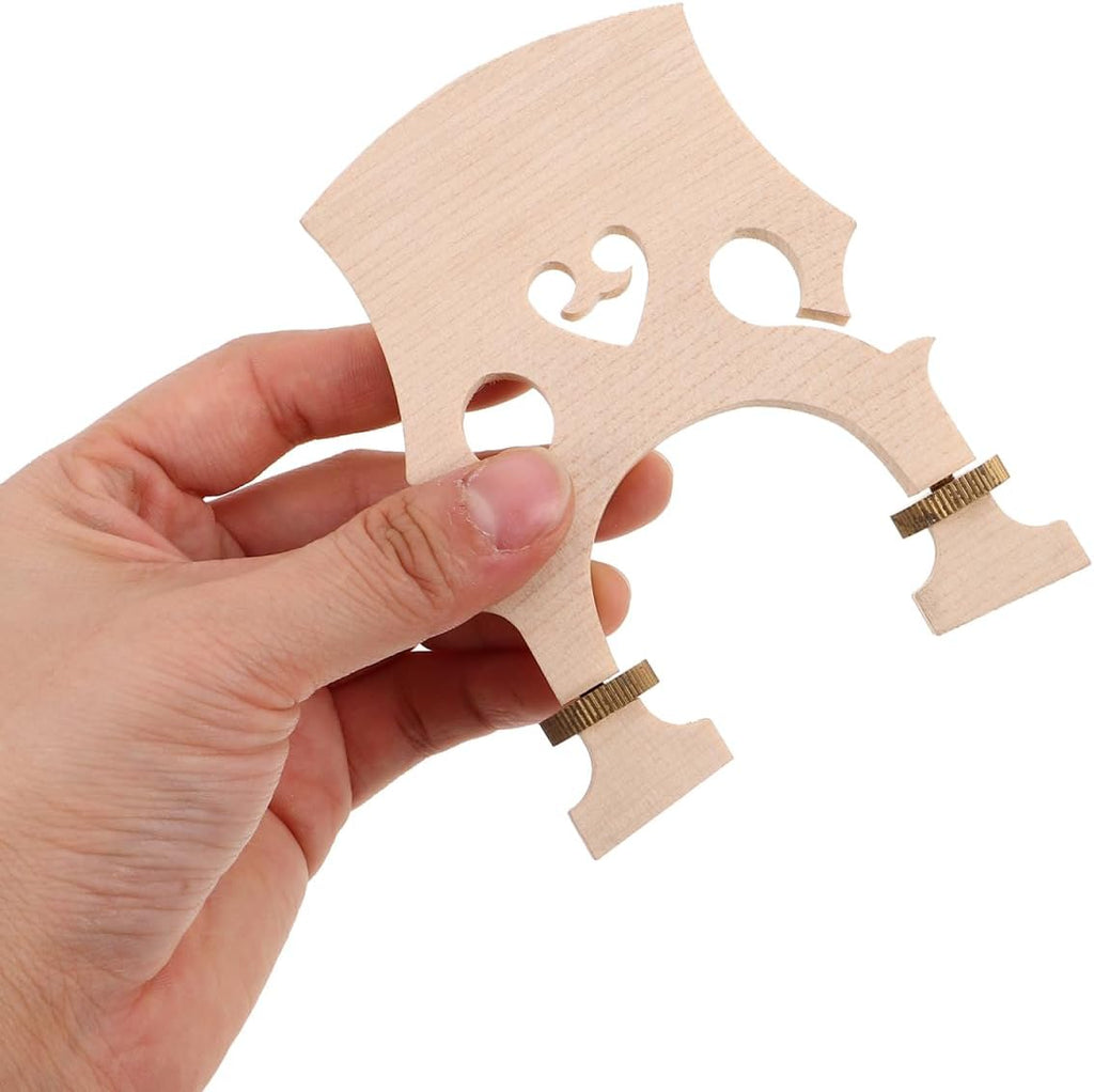 Kisangel Adjustable Maple Cello Bridge for 3/4 Cello with Low and Tall European Bridge Options Durable Instrument Accessory for School Orchestras Practice and Performance