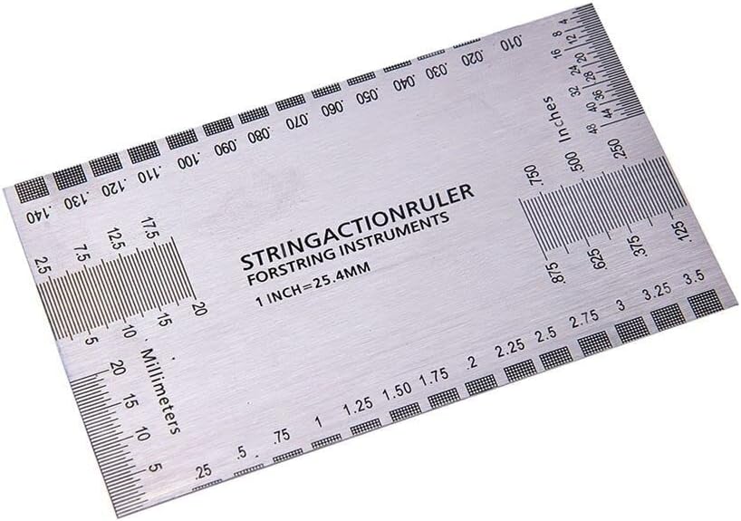 Andy's Orchids String Action Ruler Gauge Measuring Tool, Height Measurement Caliper Repairing Tool for Luthier, Guitar Guide Setup Maintenance Tool for Electric Acoustic Guitar Bass Mandolin Banjo