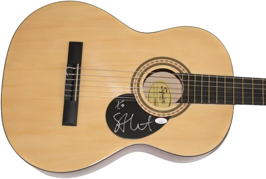 St Vincent Signed Autograph Full Size Acoustic Guitar A with James Spence Authentication JSA COA - Marry Me Actor Strange Mercy Masseduction Daddy's Home All Born Screaming Love This Giant with David Byrne
