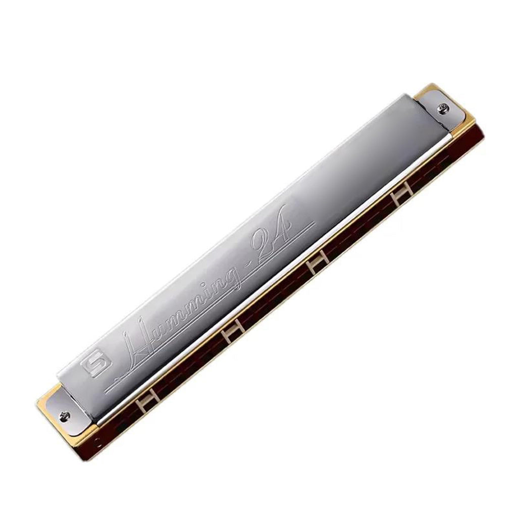 Professional Harmonica Harmonica 24 Hole Mouth Organ Professional Armonica Musical Instrumentos Key C Minor(Gm Tone)