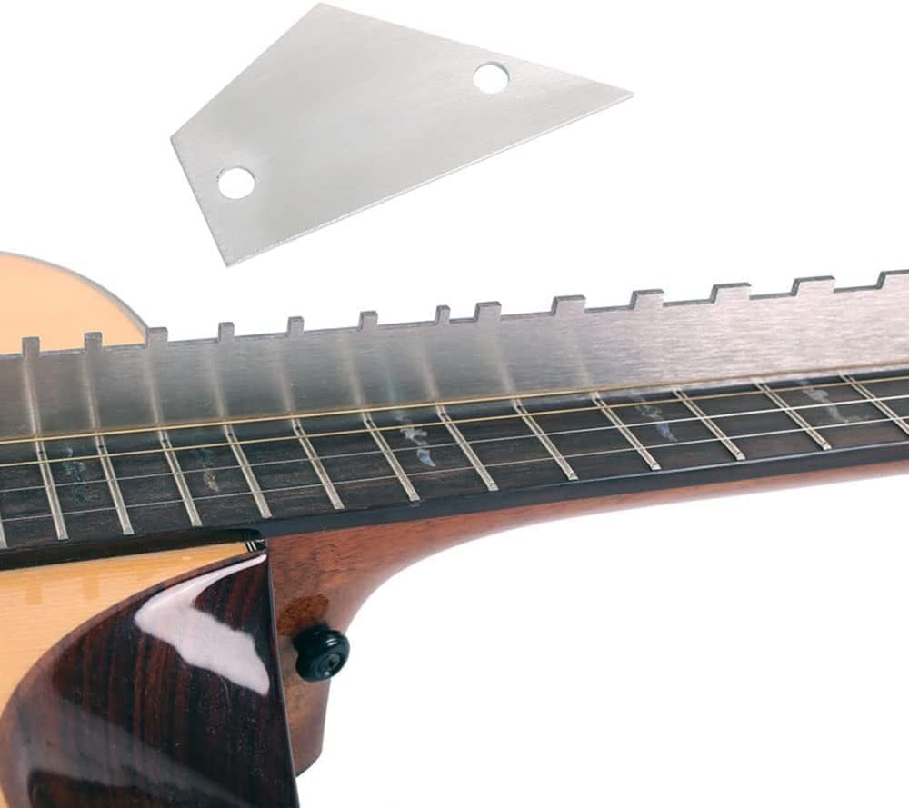 3 Pieces Guitar Luthier Tools Set Unilateral Notched Guitar Neck Straight Edge String Action Gauge Ruler Fret Rocker Set Up Tool for 25.5"(F) & 24.75"(G) Scale Guitar Fretboard and Frets