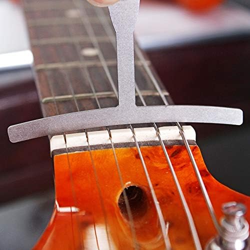 Guitar Luthier Measuring Tools Kit Set String Action Ruler, 9 Understring Radius Gauge for Guitar Repair