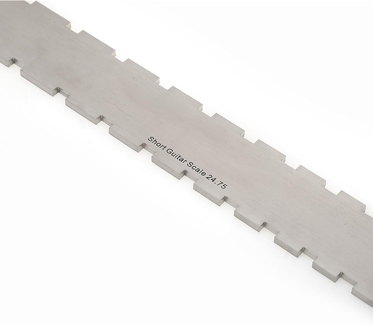 Guitar Neck Notched Straight Edge Ruler Set, Stainless Steel String Action Height Gauge Tools, 25.5 inch & 24.75 inch Scale, for Guitar Setup, Luthiers and DIY Player