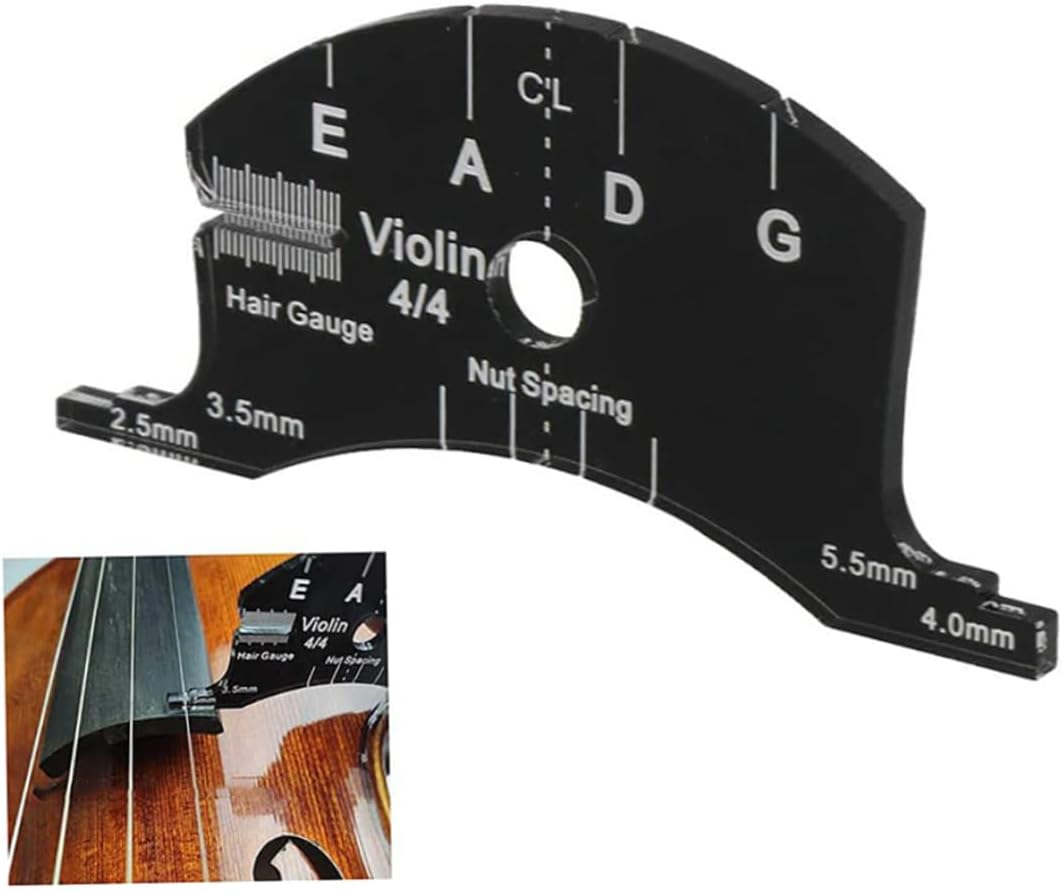 4/4 Violin Bridge Fingerboard Scraper Carbon Fiber Black Multifunctional Template Repair Reference Tool..