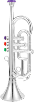 Toyvian Simulated Three-Tone Trumpet Toy for Kids Ages 3-12 Early Instruments Learning Tool Realistic Musical Instrument Model for Home and School Education
