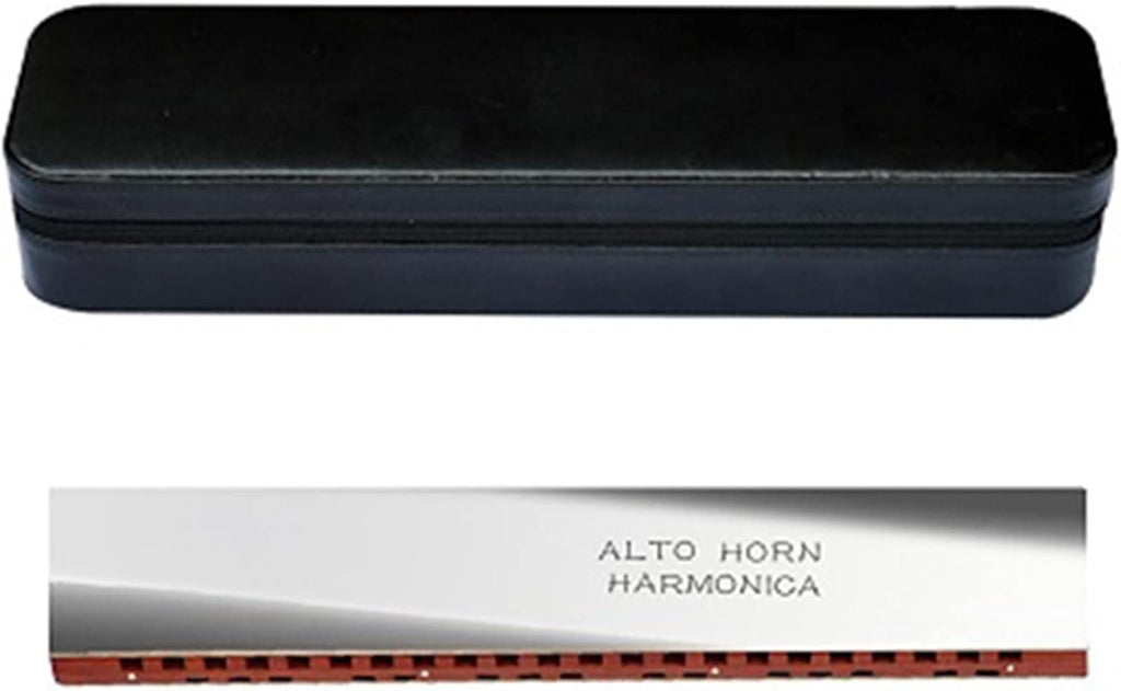 Alto Treble Horn Harmonica Key C Horn Tone Wood Comb Brass Reeds Harp Mouth Organ Harmonica Musical Instrument