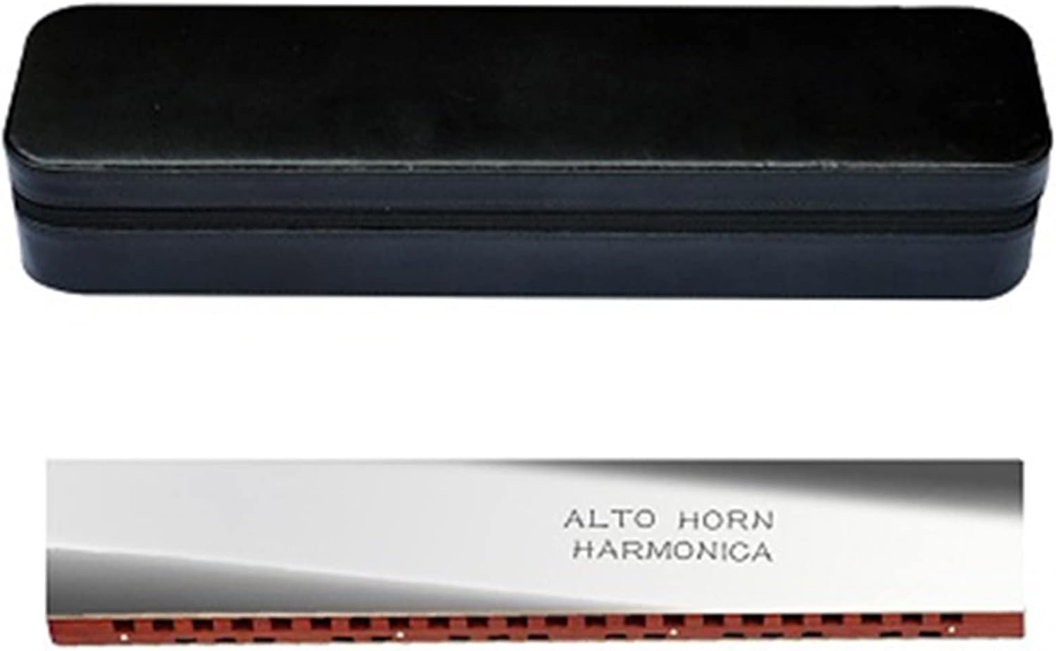 Alto Treble Horn Harmonica Key C Horn Tone Wood Comb Brass Reeds Harp Mouth Organ Harmonica Musical Instrument