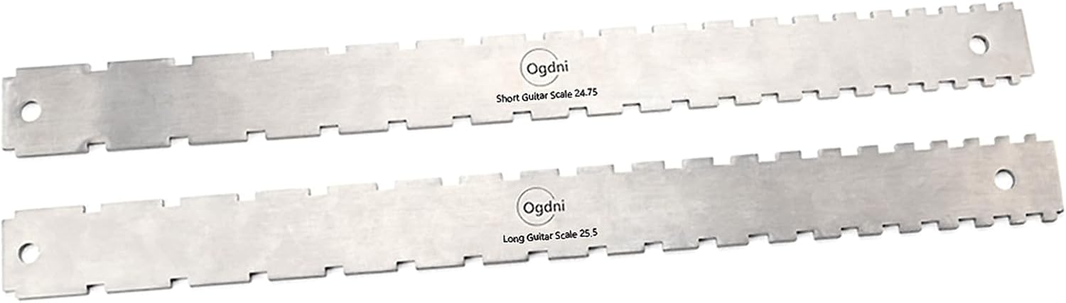 Notched Straight Edge Guitar Luthiers Tool, String Action Ruler Gauge, Fretboards Fret Rocker String Height Gauge Tools Neck Tool