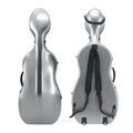 Cello Case 1/2 size With Wheels Carbon Fiber Lightweight Durable Hard Shell Travel Case,Waterproof with Carry Straps Gift for Birthday/Christmas (white)