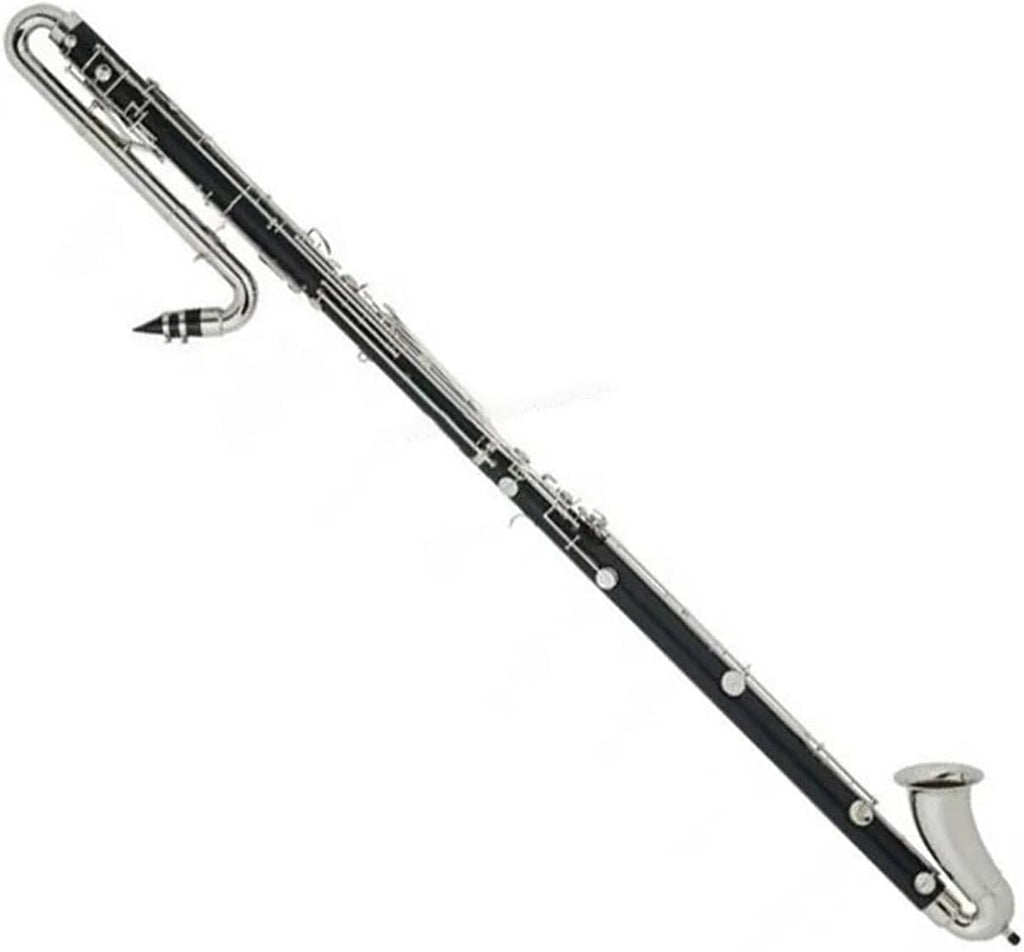 Professional Bass E Clarinet Made Of Ebony 17 Silver Keys Nickel Plated Clarinet Set
