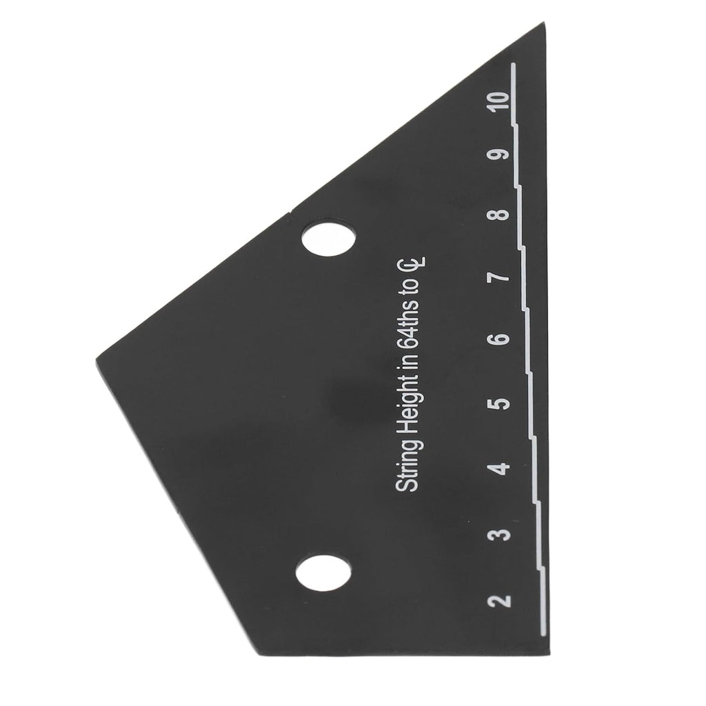 Kadimendium String Action Gauge Tool Versatile Black Stainless Steel Ruler for Home Studio and Performance Use