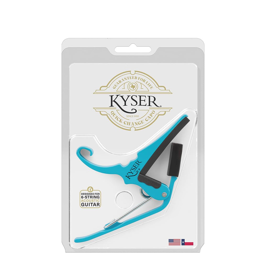 Kyser Quick-Change Guitar Capo for 6-string acoustic guitars, Black, KG6BA
