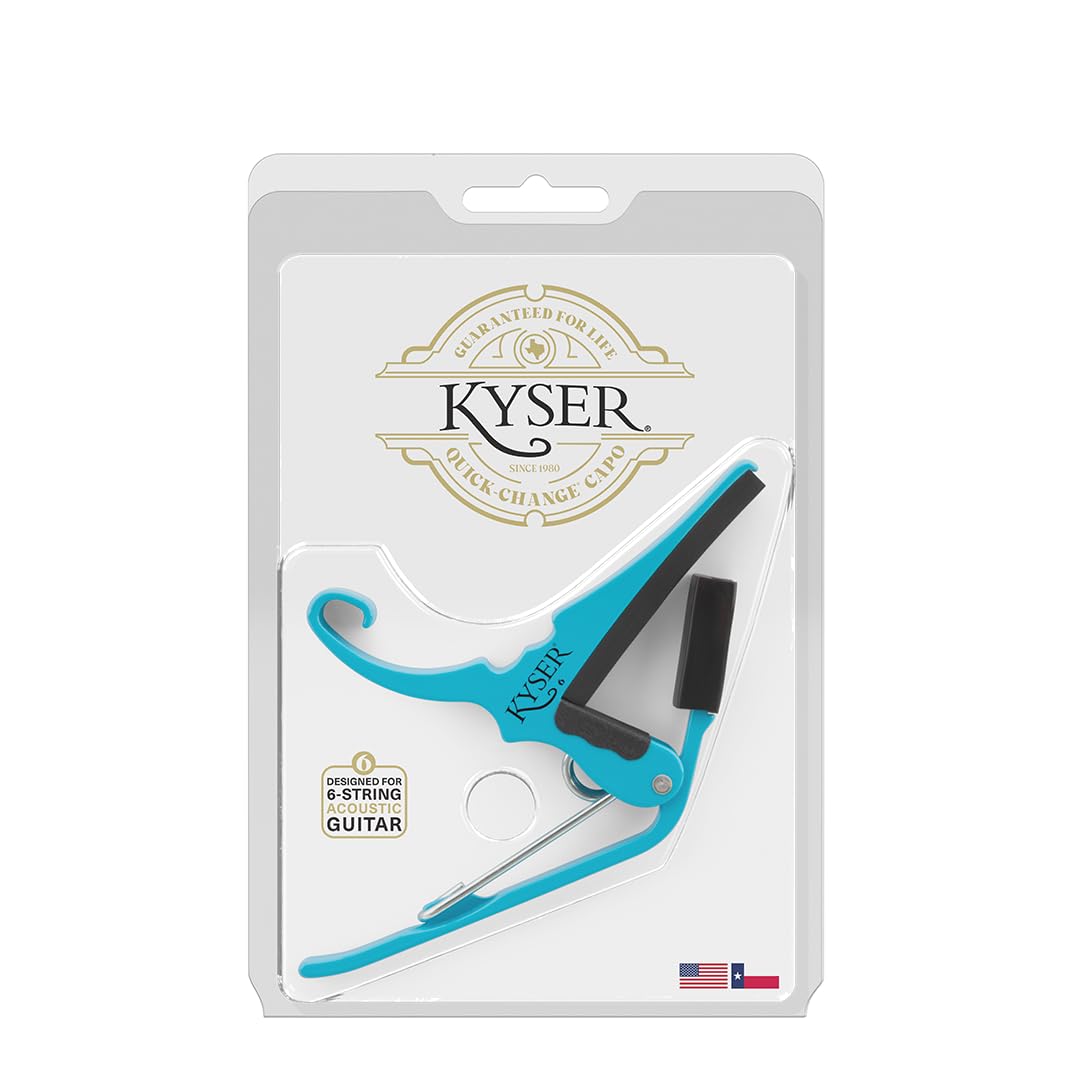 Kyser Quick-Change Guitar Capo for 6-string acoustic guitars, Black, KG6BA