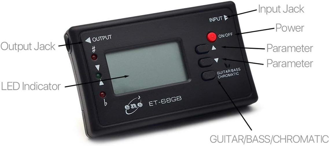Chromatic Tuner for Guitar Electric Bass Mandolin Ukulele Violin Banjo Cello
