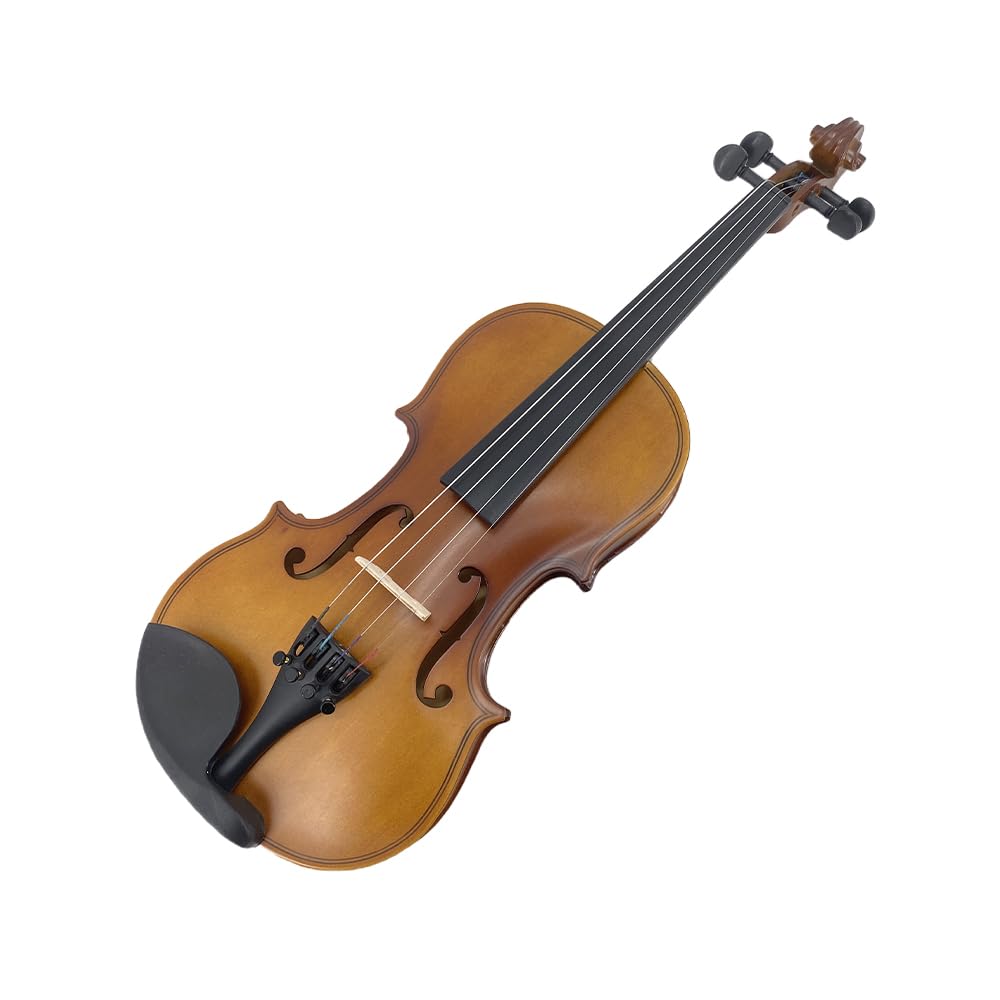4/4 Violin Kit for Beginners - Perfect for School Orchestra & Daily Practice, Solidwood Maple/Basswood Construction, Matte Black Finish, Hard Case & All Accessories Included