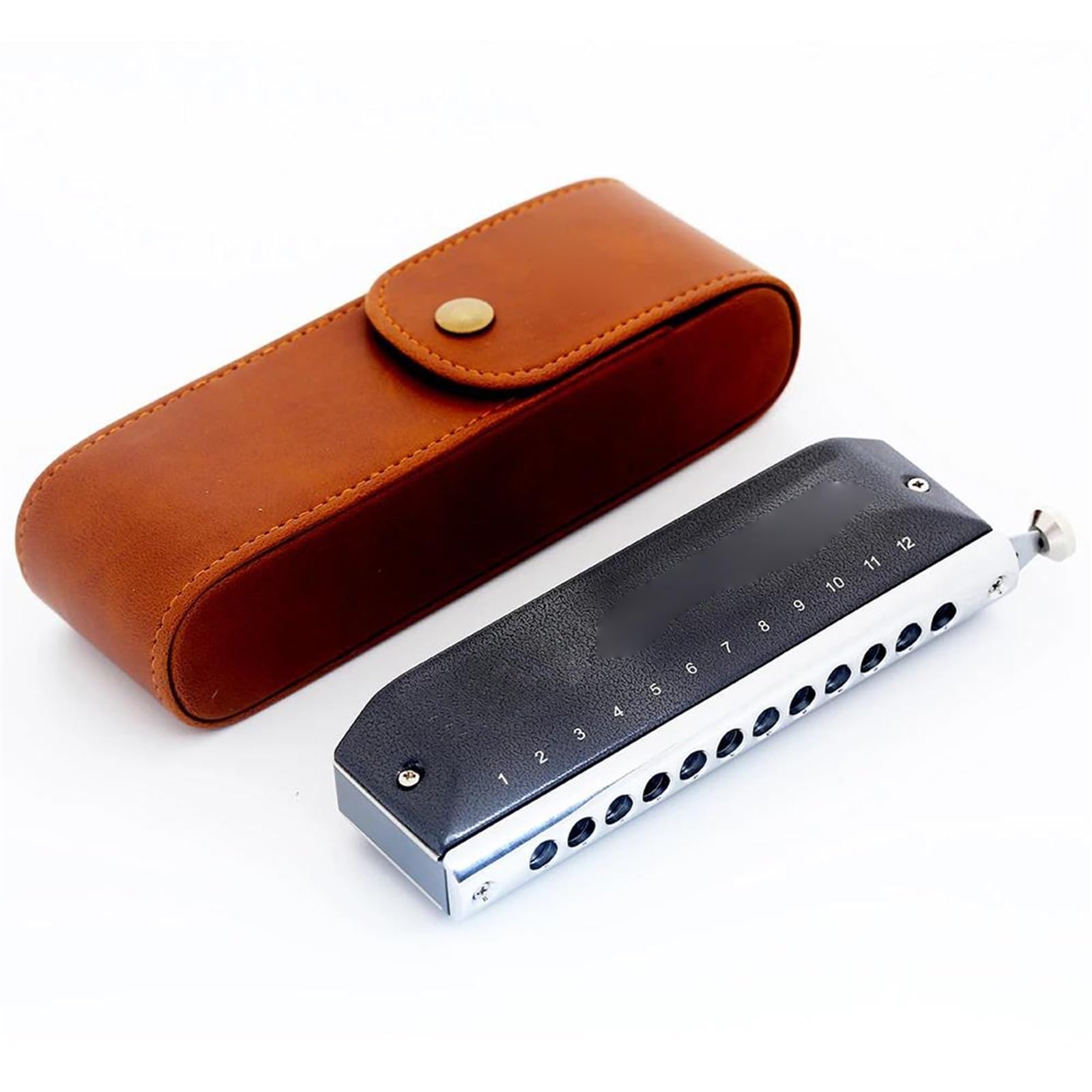 Chromatic Harmonica 12 Holes 48 Tone Mouth Organ Harp Instrumentos Key Of C/A/B/G/bB Musical Instruments Harmonica Professional (Color : C key)