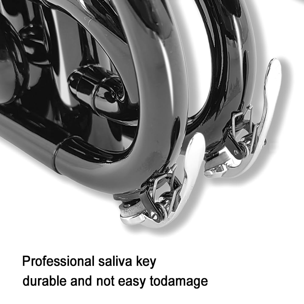 Bb Pocket Trumpet - Brass Pocket Trumpet B Flat Nickel Plated, 7C Mouthpiece, Complete Beginner Kit - Includes Hard Carrying Case, Cleaning Kit, Gloves, golden
