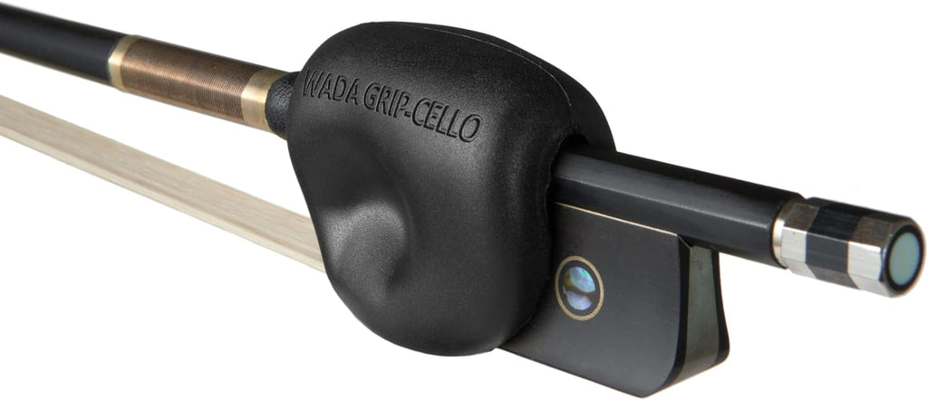 WADA Cello Bow Grip Aid: A Correct Bow Hand without Strain. A Second to Attach to the Bow and Remove. You can Concentrate on your Sound and Music with a Relaxed Hand and Arm from the Beginning.