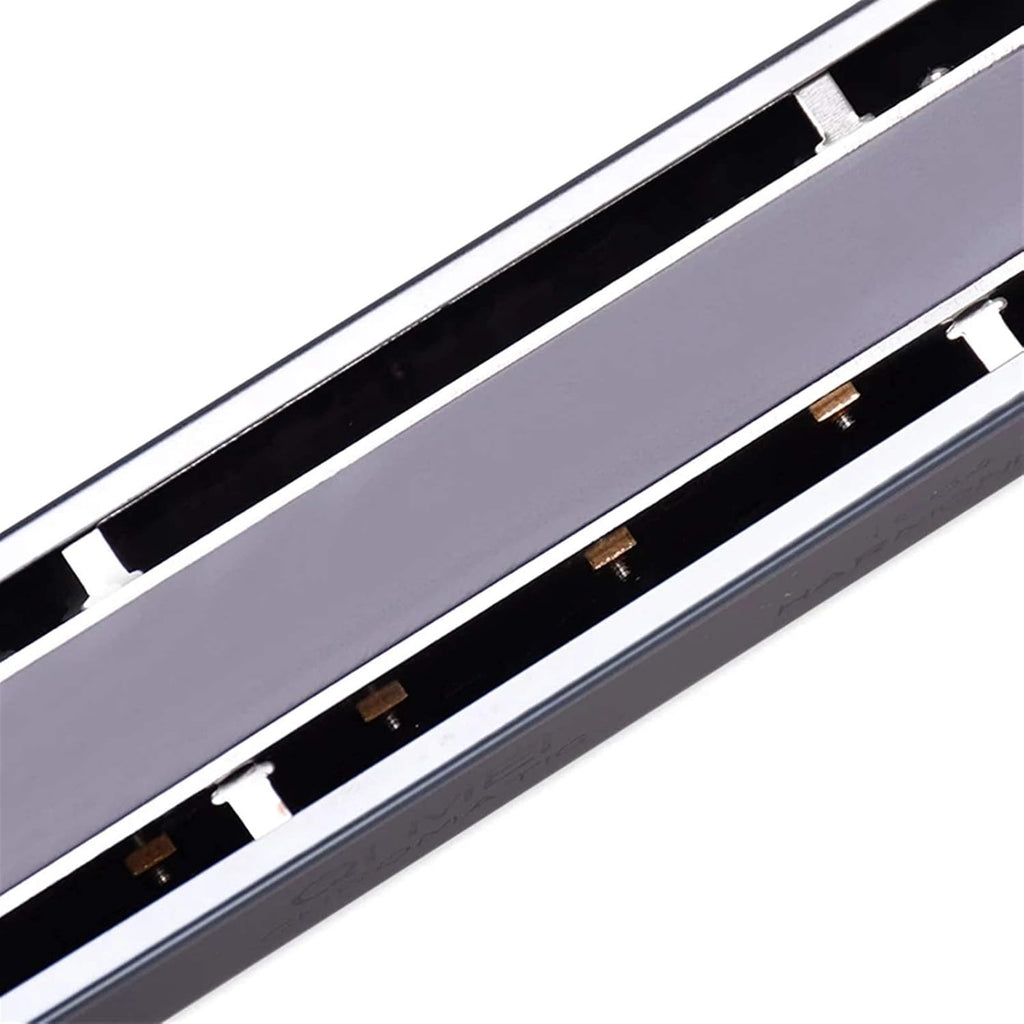 Harmonica Harmonica 16 Hole 64 Tone Mouth Organ Key of C Professional Musical Instruments (Gold)