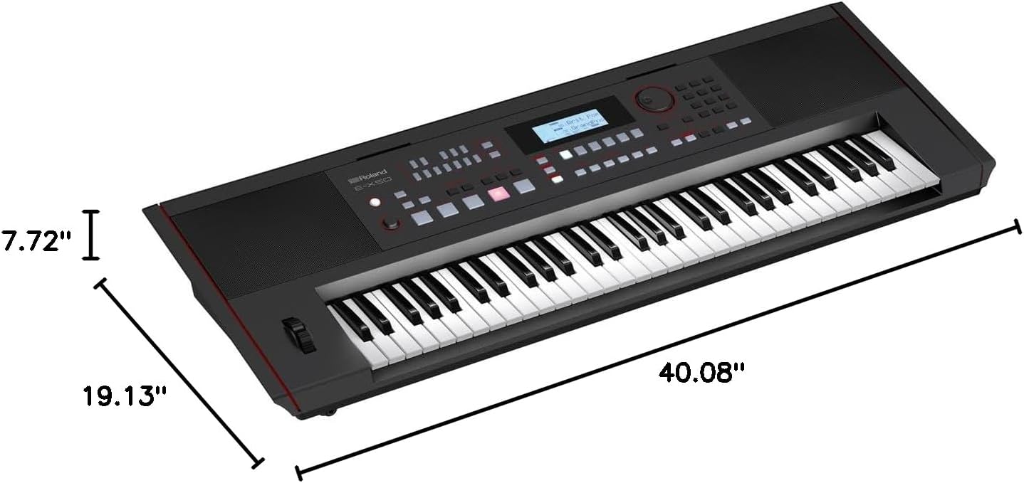 Roland E-X50 Electronic Arranger Keyboard – Easy-to-use | Stereo Speakers | Bluetooth | Professional Roland Sounds | Mic Input | Auto-accompaniment Function
