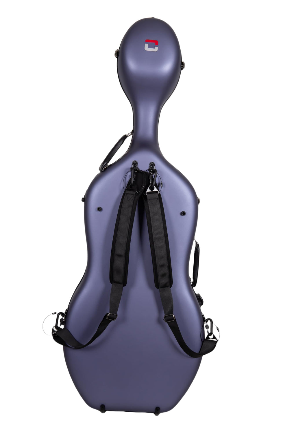 Crossrock Professional 4/4 Carbon Fiber Cello Case | 6lb Ultra-Light TSA Hardshell | Adjustable Magic Pads & Anti-Scratch Cover | Gloss Crimson Finish