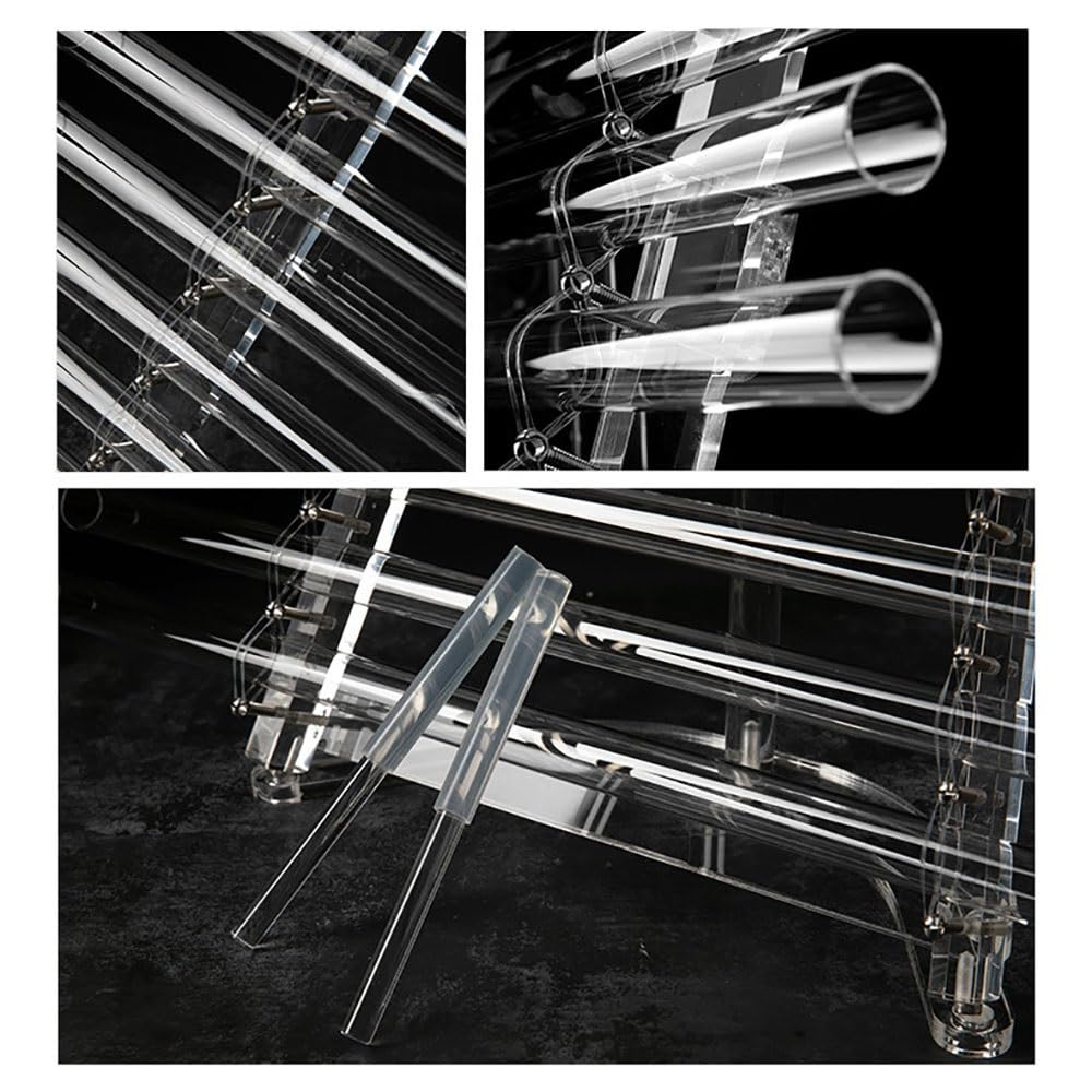 Crystal Harp Kit, for Sound Therapy Healing Meditation, C Key 8 Notes C5 D5 E5 F5 G5 A5 B5 C6, Perfect Healing Musical Instrument,with Aluminum Suitcase,432Hz,432HZ
