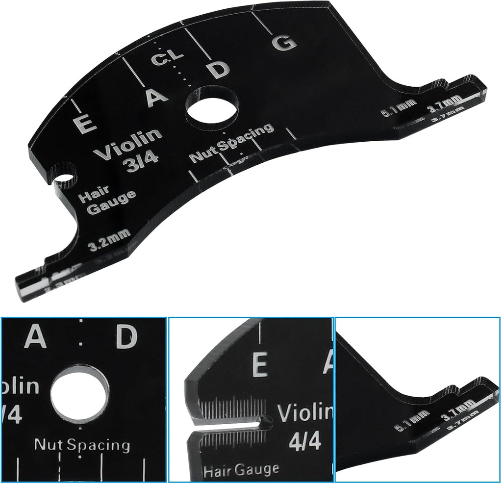 Piutouyar Black 4/4 Violin Bridges Fingerboard Repair Reference Tool | Violins Making Template Tool, Violins Replacement Part