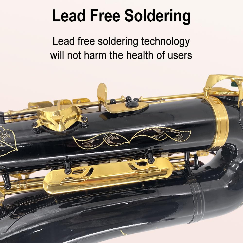 Alto Saxophone E Flat for Adults Student Sax Eb Alto Full Kit With Carrying Sax Case Mouthpiece Straps Reeds Saxophone Beginner Kit