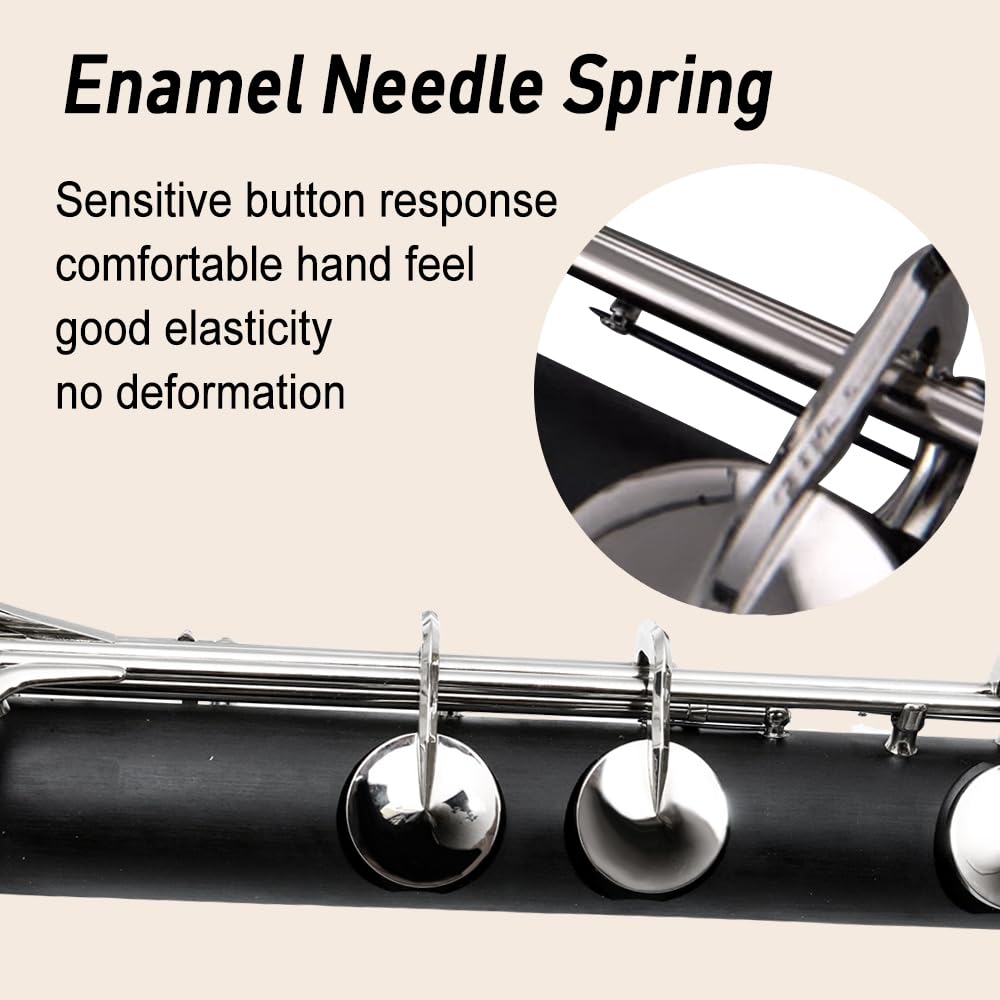 Bass Clarinet Low E | Nickel-Plated Keys, Rich Sound & Durable Hard Rubber Body - Includes Starter Accessories