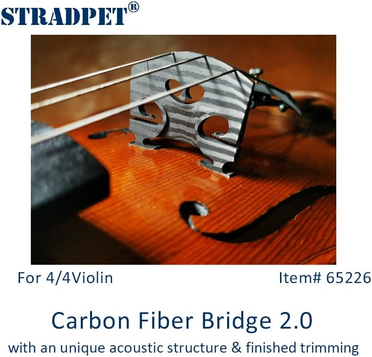 Carbon Fiber Bridge 2.0 with an unique acoustic structure & finished trimming for 4/4 violin