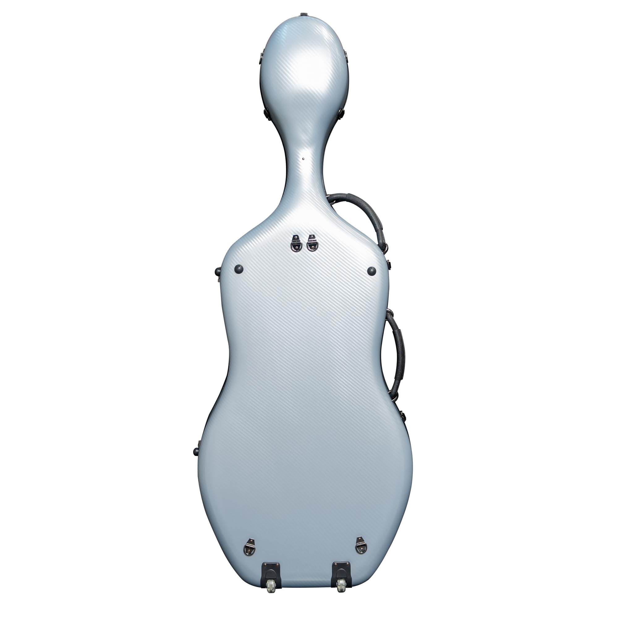 MI&VI CP-7006 Pure Poly Carbon Fiber Cello Case 4/4 Hard Shell 11lb (Full Size) with Wheels | Carry Straps | Rigid Protection | Tough Shell (Black)