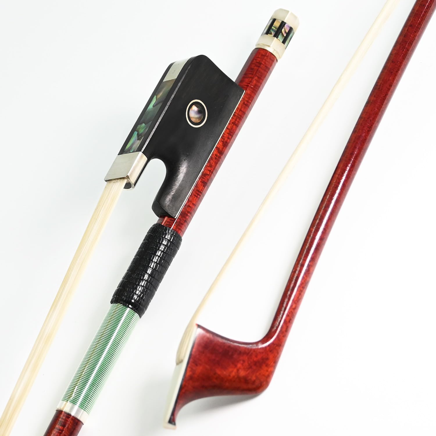 Cello Bow 4/4 Size Carbon Fiber Core Wood Skin Hybrid VINGOBOW 120C Master Level Ebony Frog Well Balanced Pernambuco Performance Sweet Warm Tone Mongolian Horse Hair