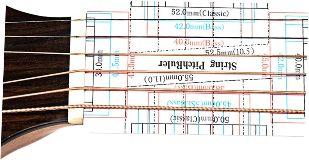 Professional Guitar String Action Gauge String Pitch Ruler Guitar Accessories Plastic for Tuning