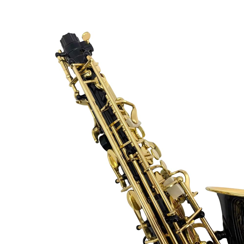 Student Eb Alto Saxophone E Flat for Beginners Sax Full Kit with Pads Cushions,Hard Carrying Case,Neck Strap,Reeds,Cleaning Cloth & Rod,Mouthpiece,Gloves