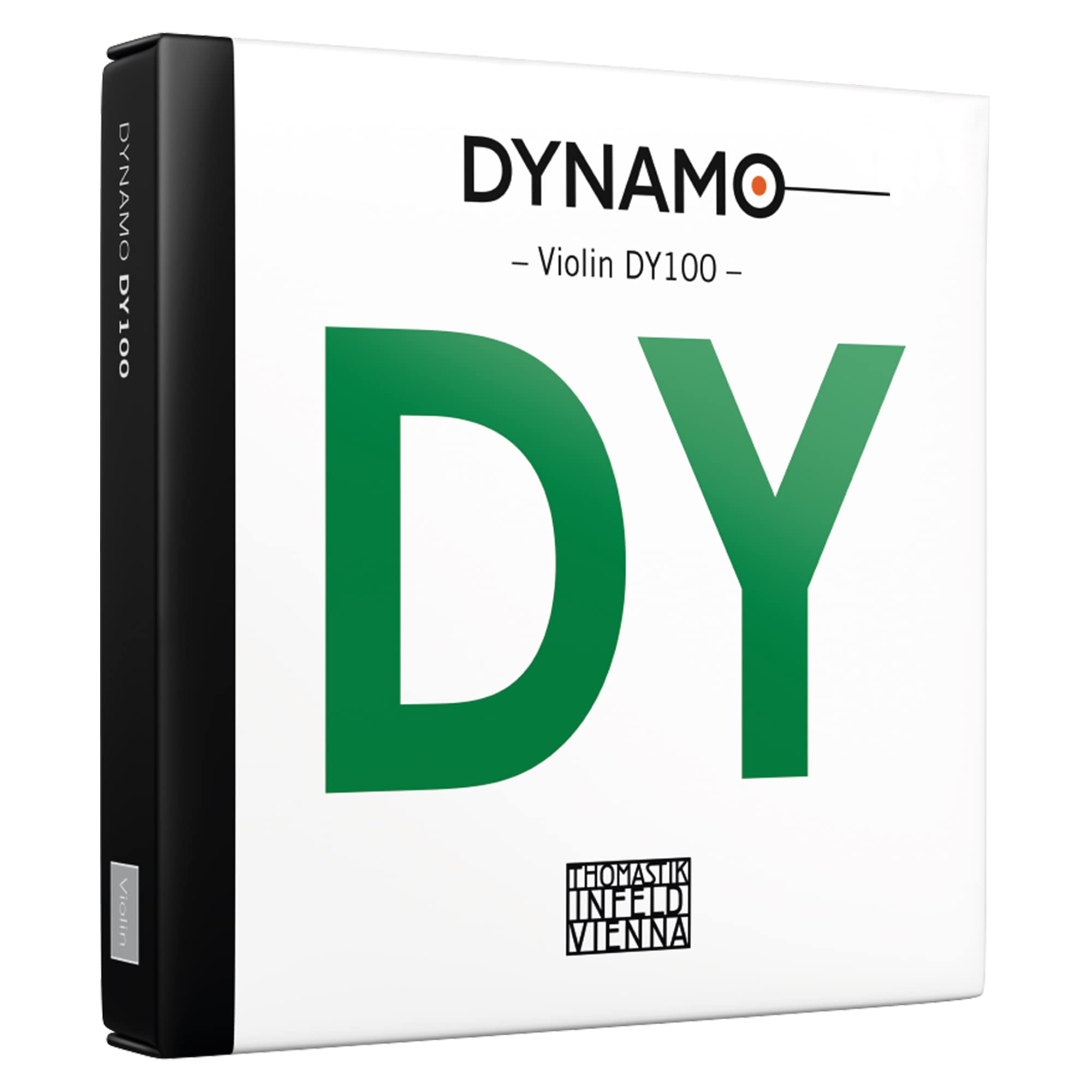 Thomastik Infeld Dynamo String Set for Violin - Synthetic Core and Carbon Steel Vibrating Violin Strings - Professional Strings - DY100 - 12.8 Inches