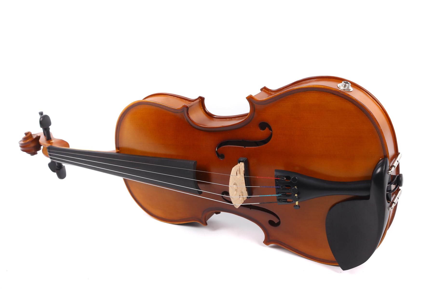 Vetimobato 16 inch 4-String Acoustic Electric Viola for Students, Adults, Professional Maple Spruce Ebony Fittings Handmade Solid Wood Electric Viola with Case, Bow