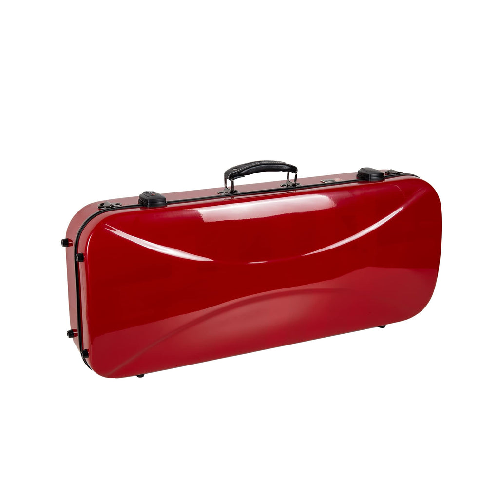 Crossrock Fiberglass Violin Case for 4/4 Full Size – Glossy Mint Blue Contoured Shell, Velvet Suspension Interior, Backpack Straps – Lightweight & Stylish (CRF1020VMB)