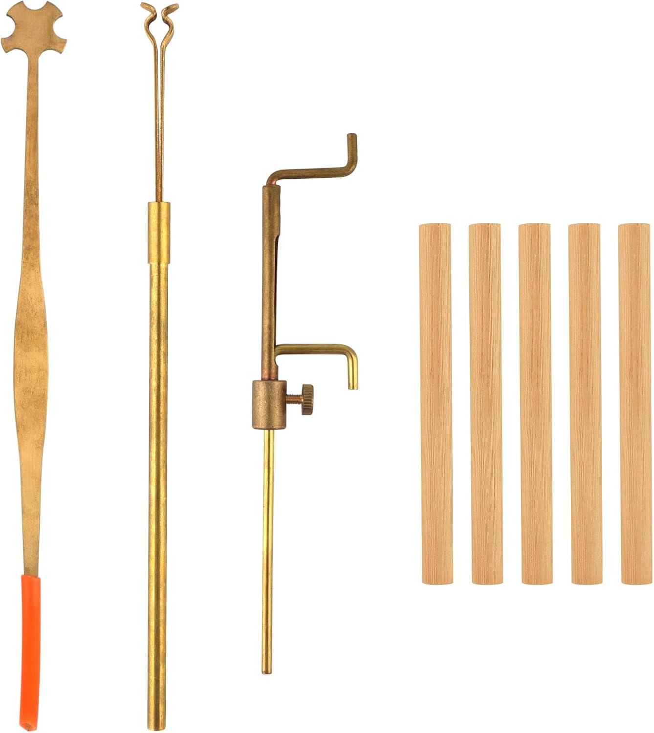 Violin Luthier Tool Kit - Install & Repair Set, Includes S Style Sound Post Setter, 5 Pcs Violin Sound Posts & Retriever Clip