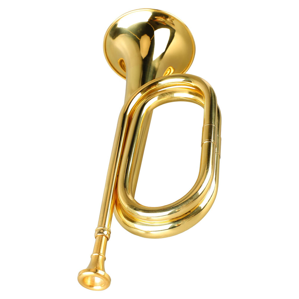 Walfront C Key Trumpet Military Style Brass Trumpet with Mouthpiece for Cavalry Bugle Military Orchestra Silver