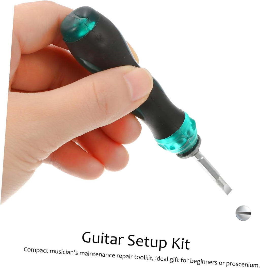 Toyvian 1set Guitar Repair Tool Kit String Cutter Action Ruler Gauge and Maintenance Accessories for Guitar Setup and Adjustments