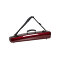 Crossrock Pro-Grade Straight Soprano Saxophone Case | Crimson Red Gloss, TSA Lock, Elite Protection, Detachable Backpack Straps, Accessory Pocket for Professional Musicians