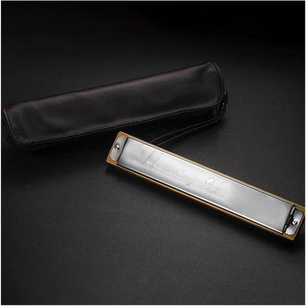 Harmonica 24 Hole Mouth Organ Professional Armonica Musical Instrumentos Key C Minor,F Tone