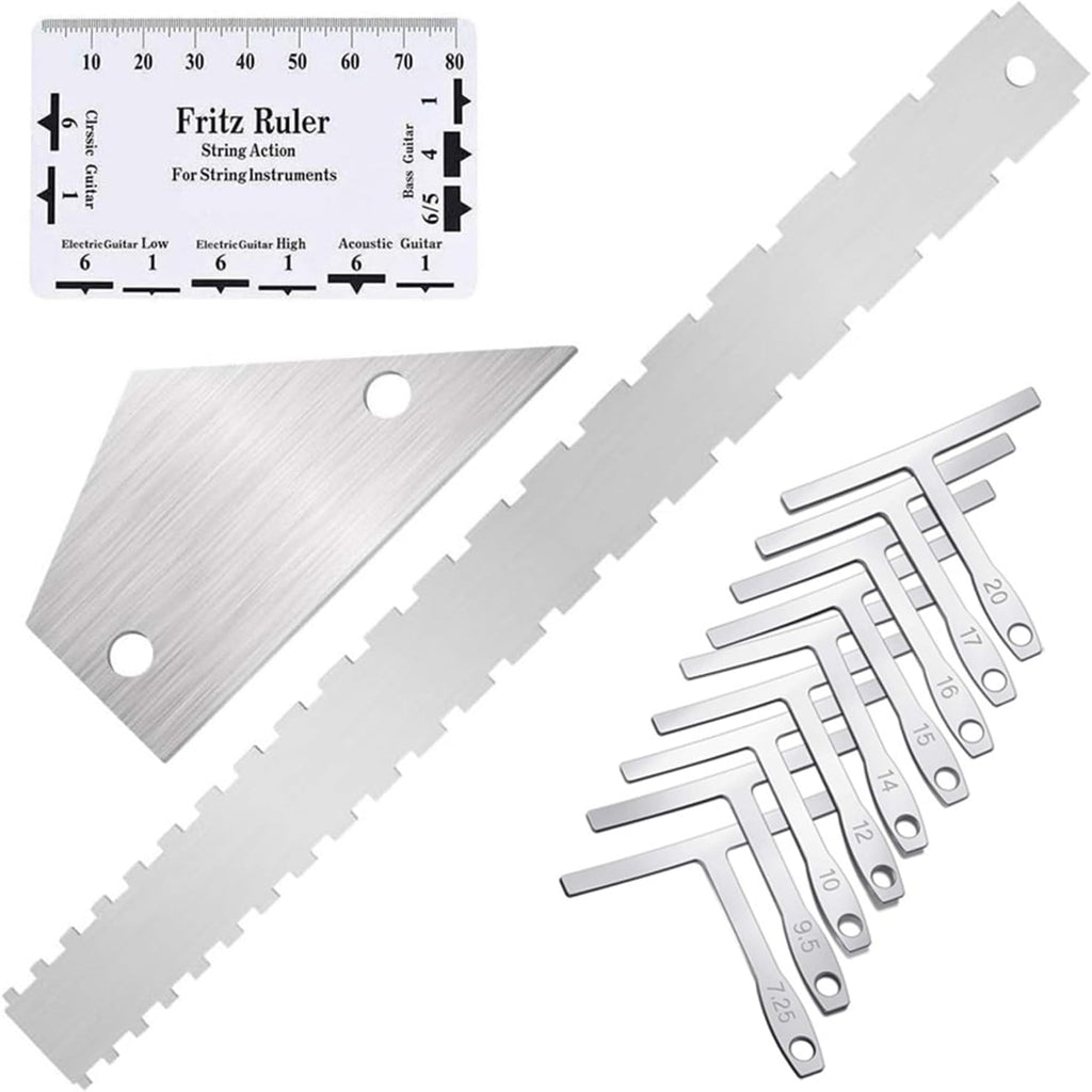 Professional Guitar Set Featuring Gauge and String Action Ruler Suitable for Accurate Measurements Portable Guitar Tool