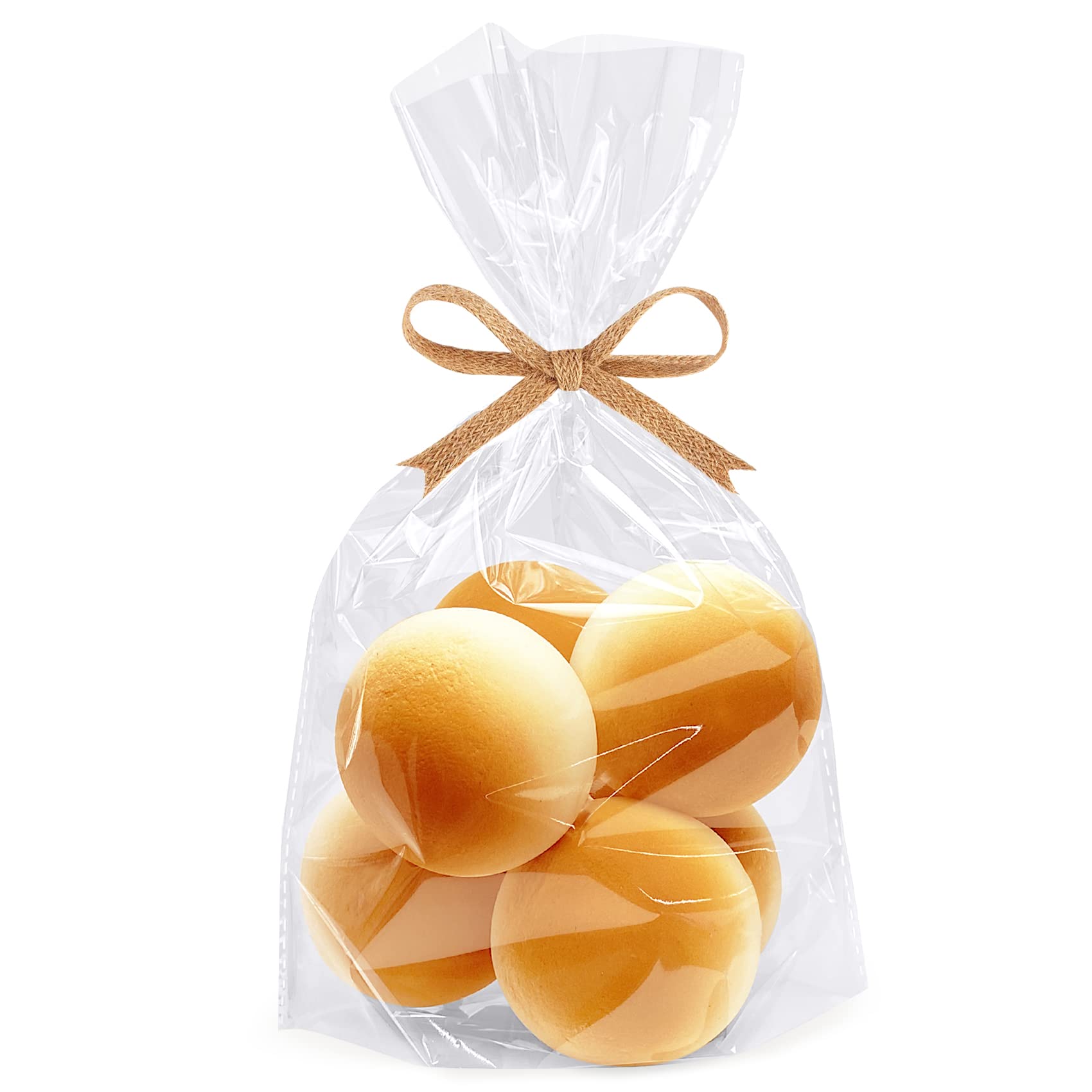 Morepack Large Cello/Cellophane Bags,30x 40 Inches Clear Basket Bags OPP Plastic Cellophane Wrap for Gift Baskets Packaging 20 Pieces (No Bow or Ribbon Included)